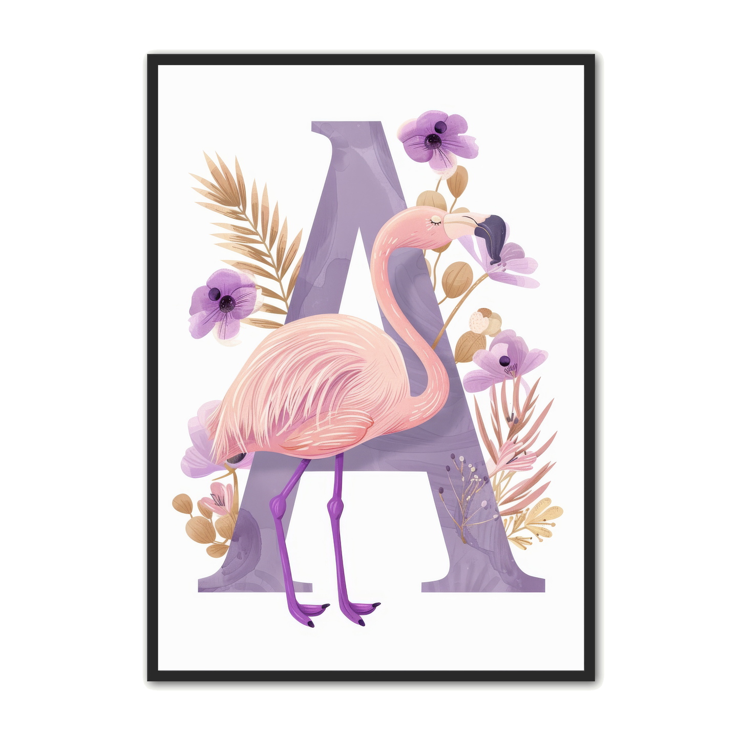 A Bogstav Plakat 22 - Flamingo