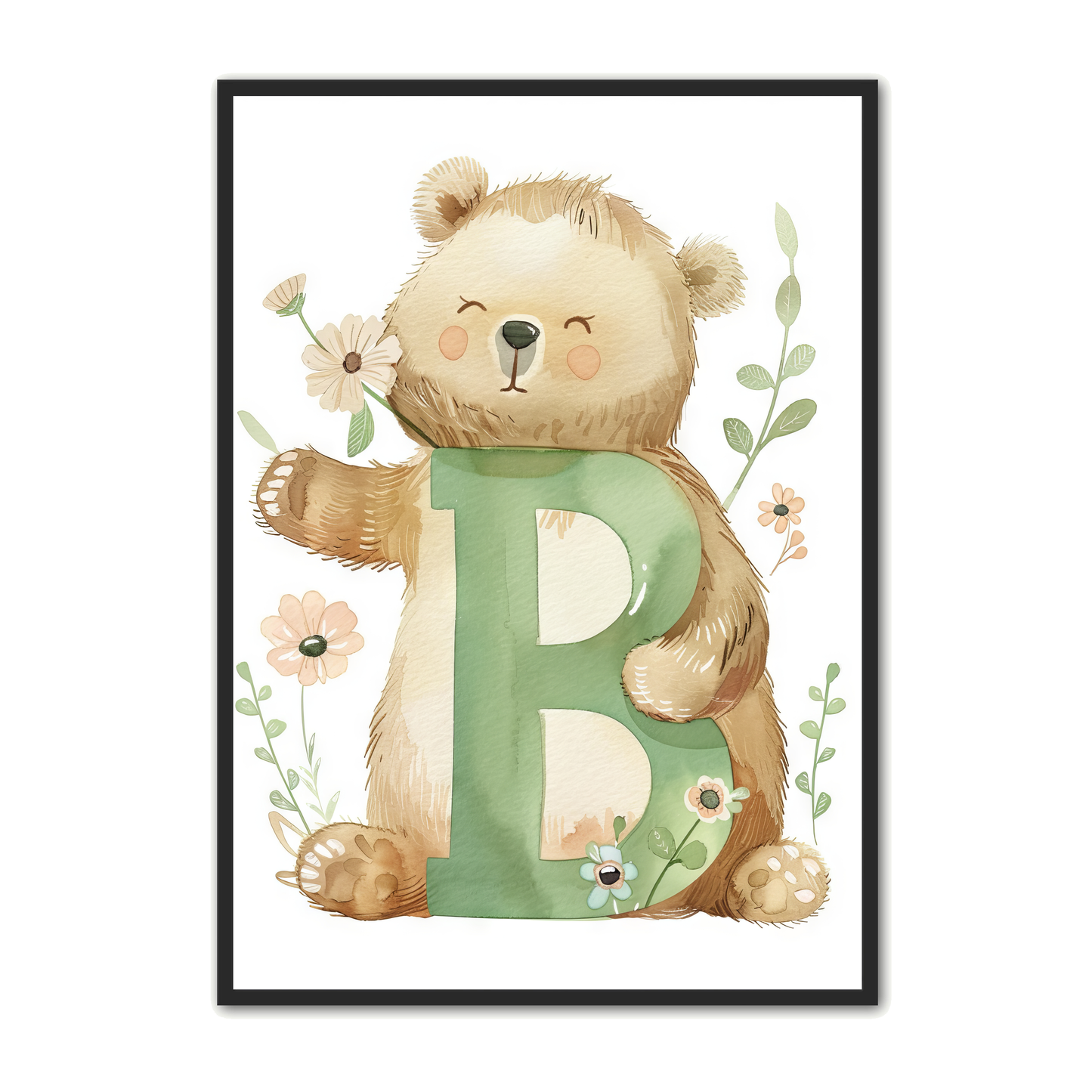 B Bogstav Plakat 2 - Bjørn