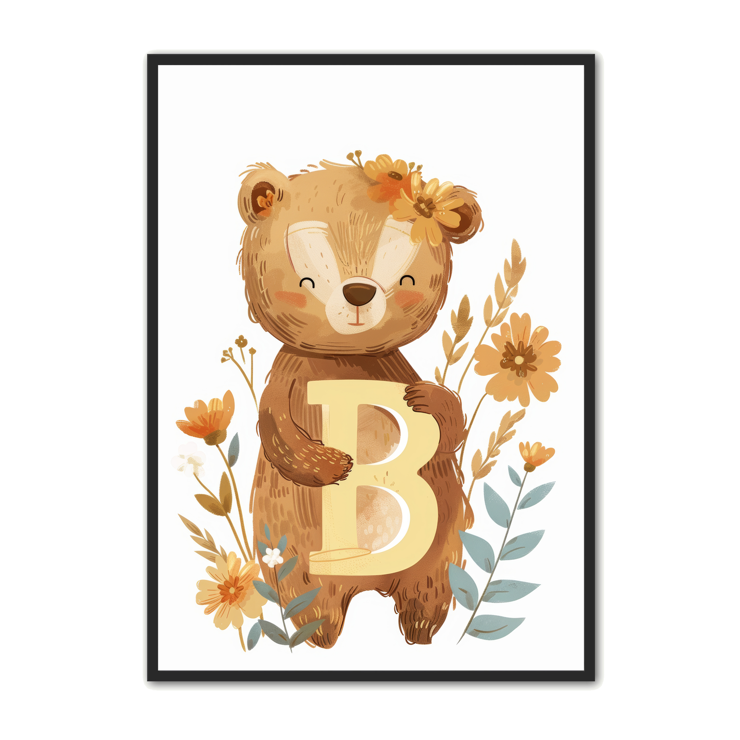 B Bogstav Plakat 9 - Bjørn