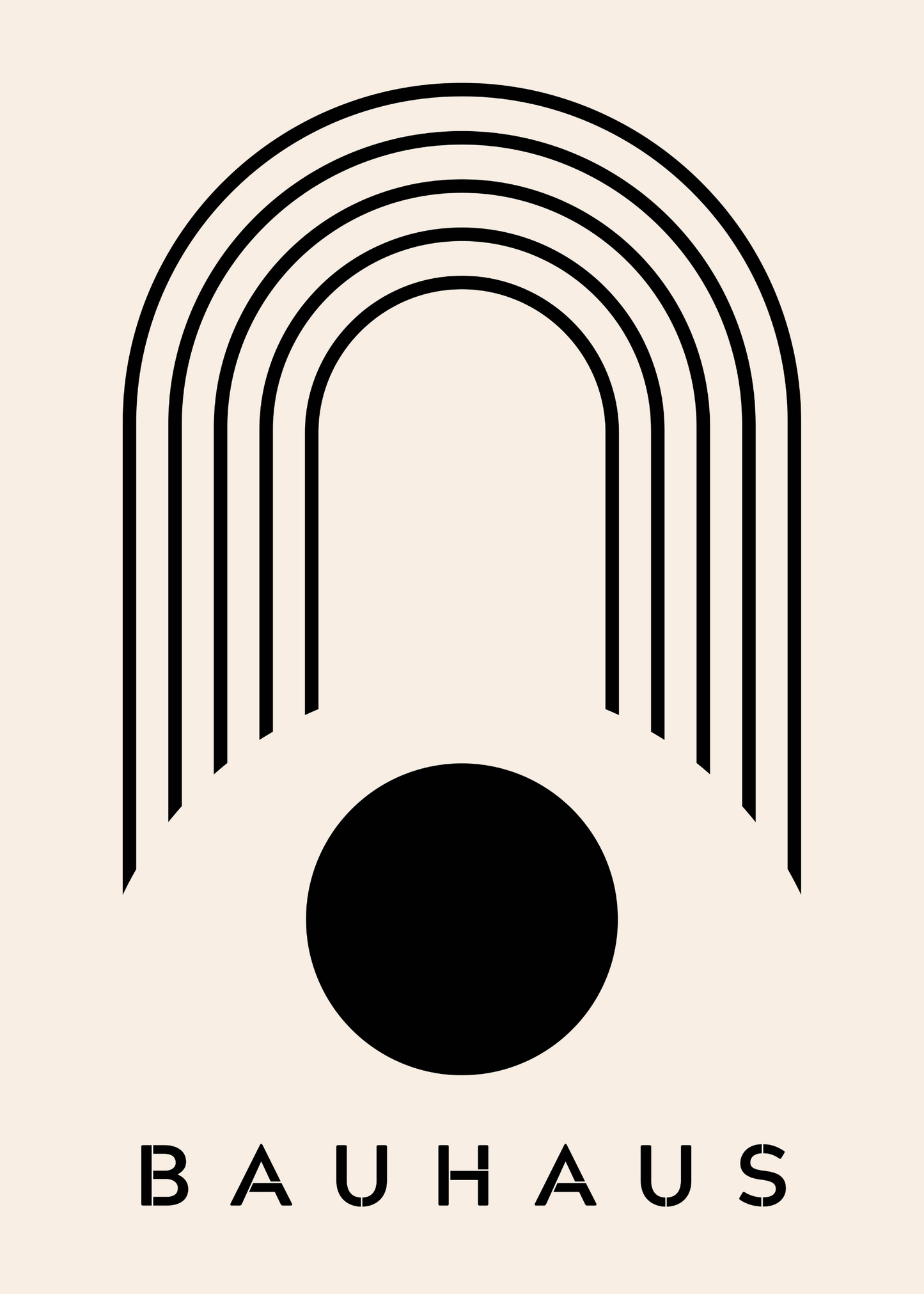 Bauhaus Plakat 42 – Grafisk Bue og Cirkel