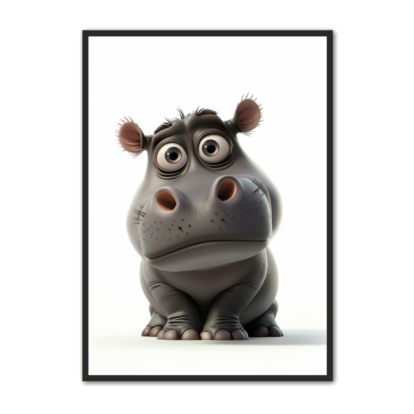 Flodhest Plakat 7 - Børneplakat