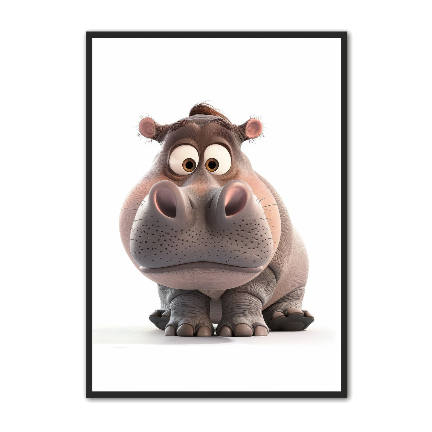 Flodhest Plakat 8 - Børneplakat