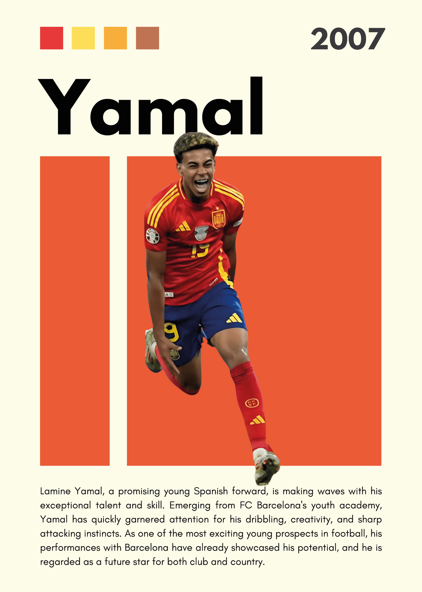 Fodbold Plakat 13 - Yamal