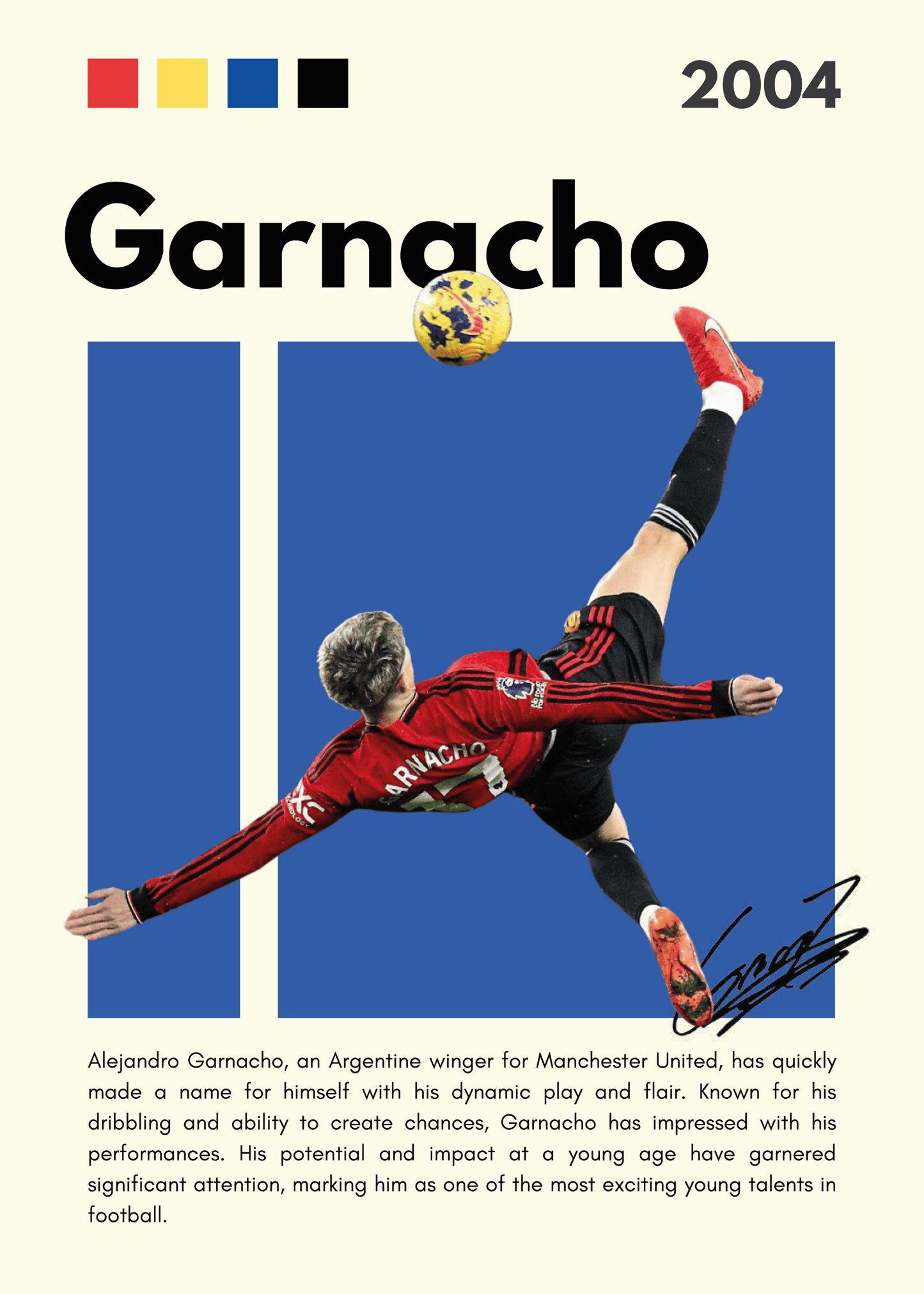 Fodbold Plakat 14 - Garnacho
