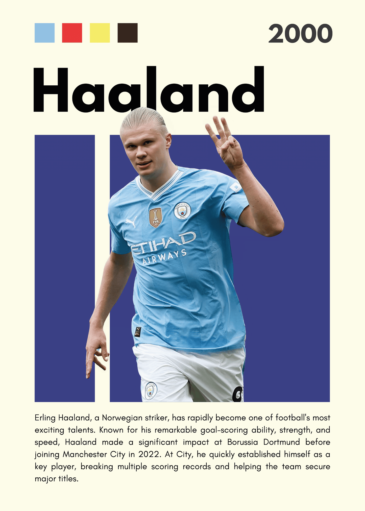Fodbold Plakat 15 - Haaland