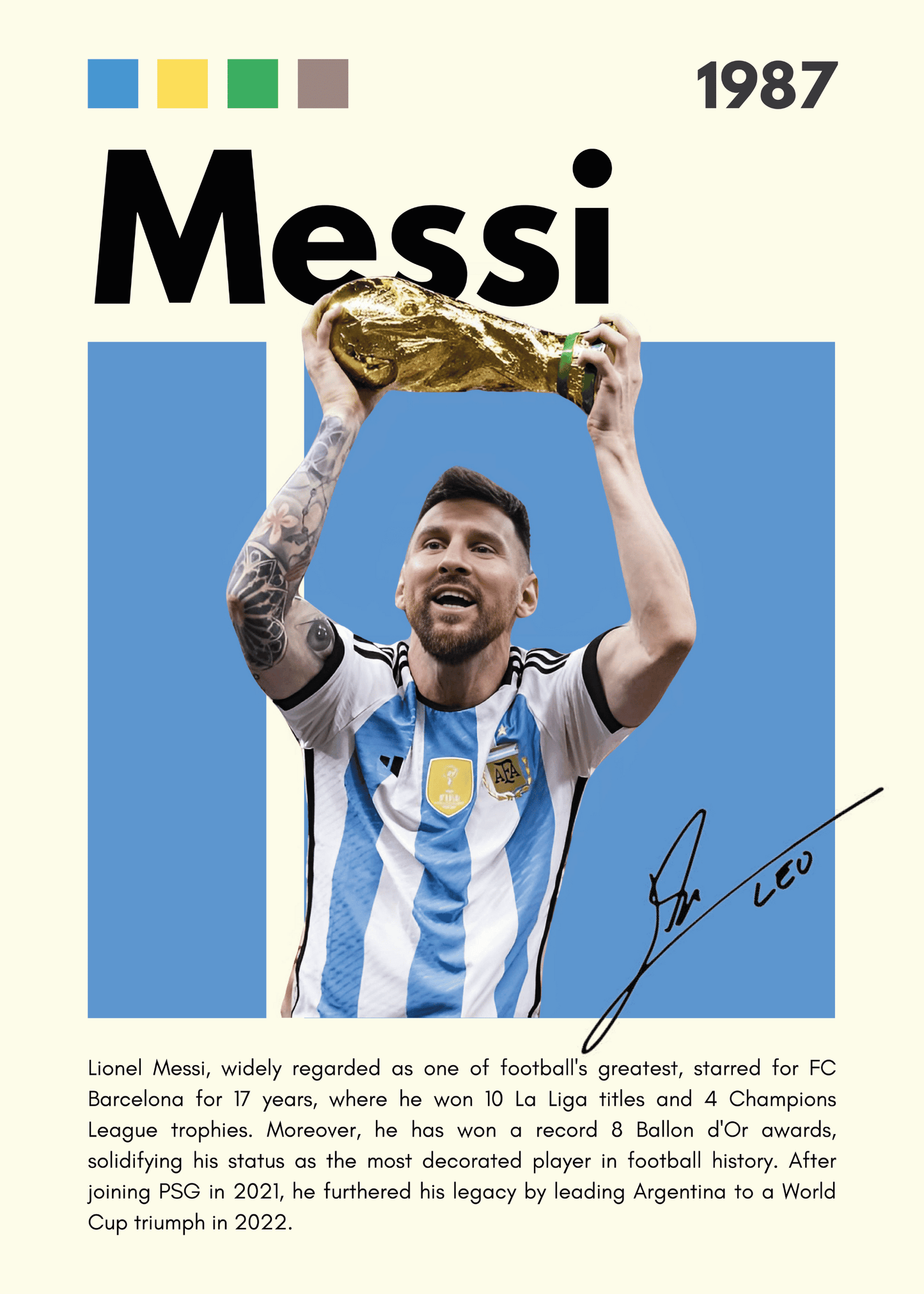 Fodbold Plakat 28 - Messi