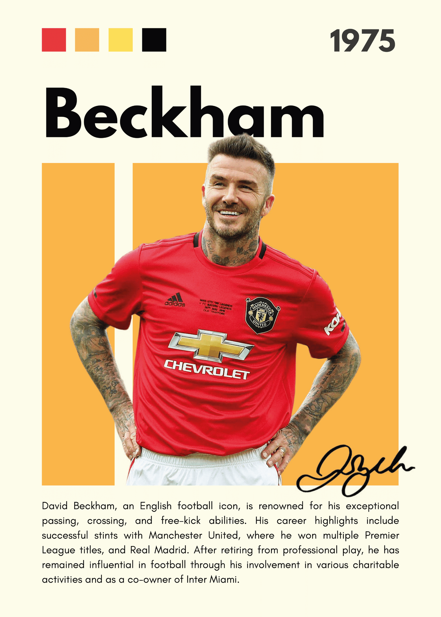Fodbold Plakat 3 - Beckham