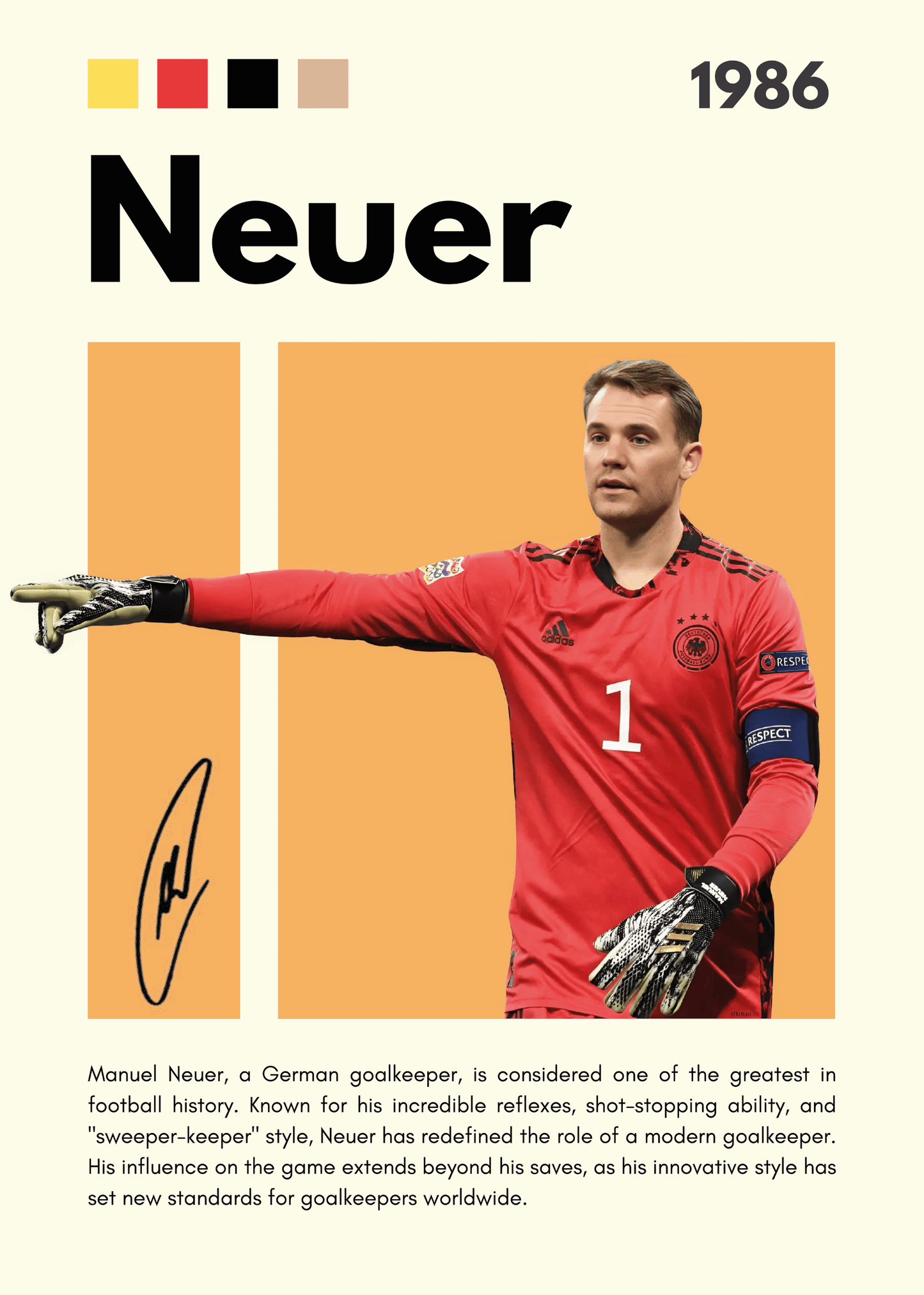 Fodbold Plakat 6 - Neuer