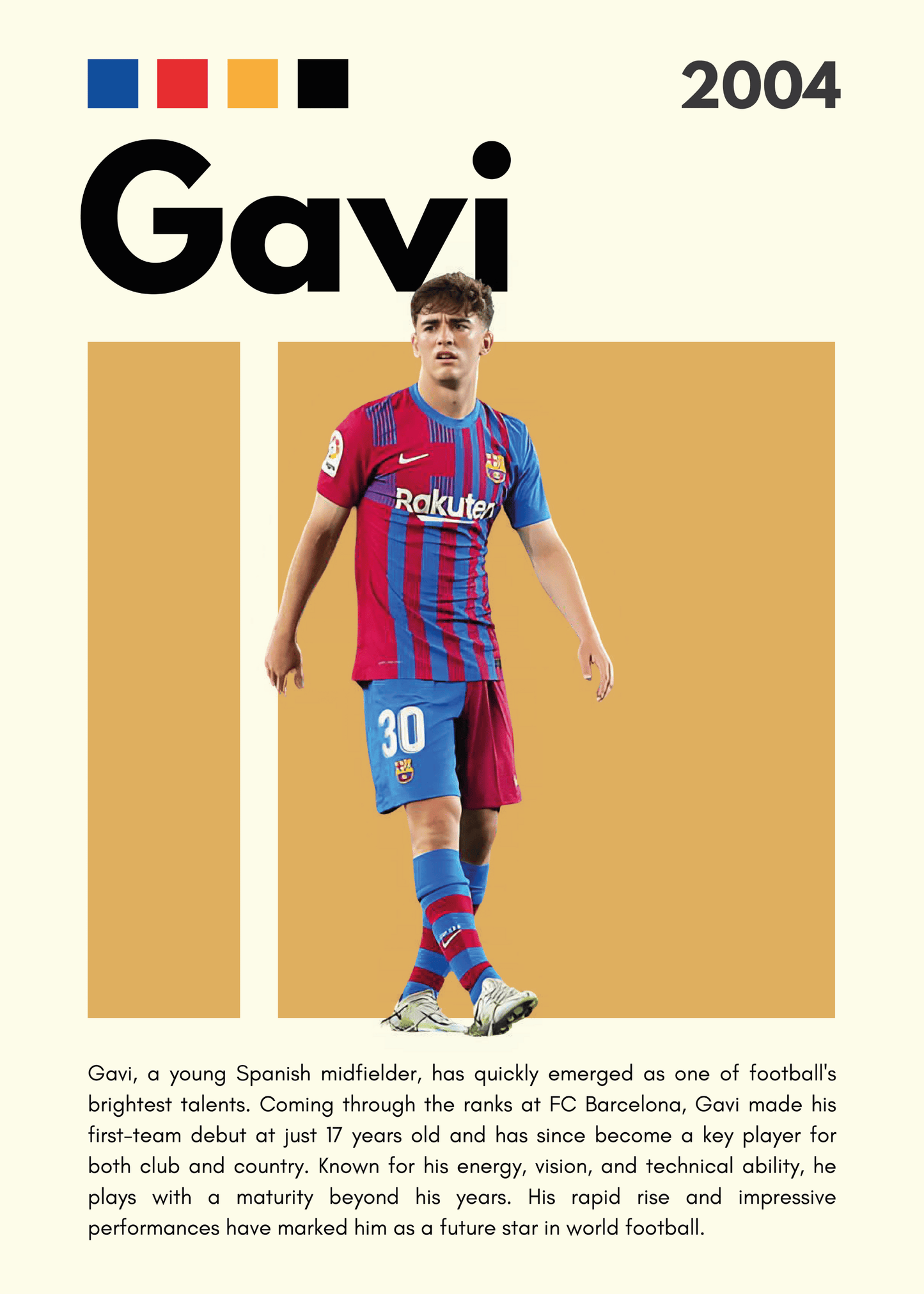 Fodbold Plakat 9 - Gavi