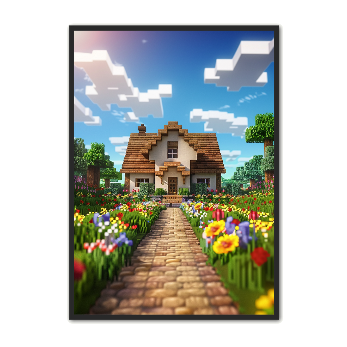 Gamer Plakat 406 - Pixelidyl i Blomsterhaven