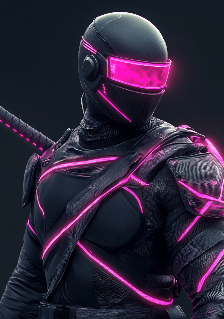 Gamer Plakat 430 - Neon Samurai Kriger