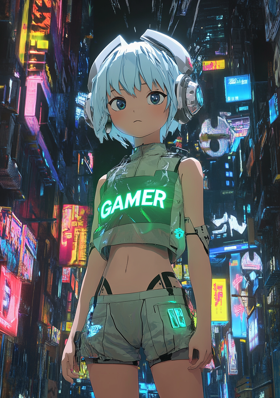 Gamer Plakat 462 – Neon Future Hero