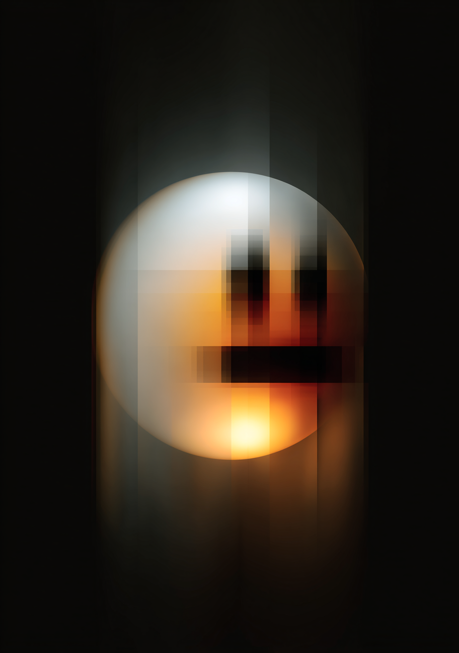 Gamer Plakat 467 - Glitchet Emoji med Mørk Edge