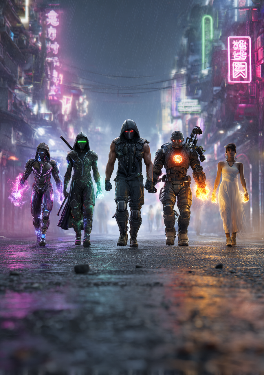 Gamer Plakat 489 – Cyber Squad i Neonbyen