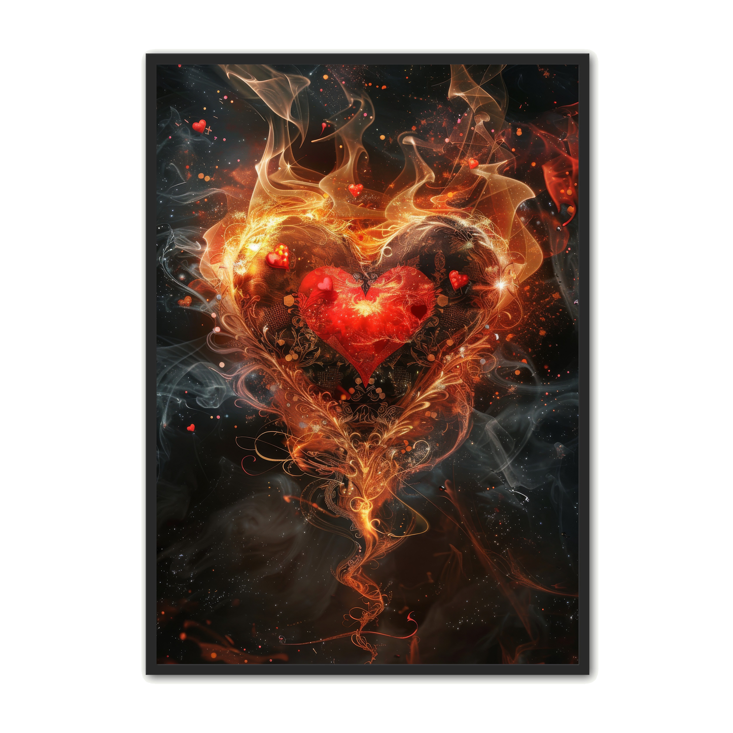 Heart In Flames Plakat - Rodekassen