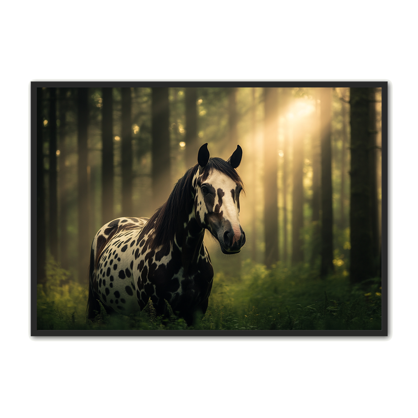 Hest Plakat 15 - Naturlig Harmoni i Skovens Lys