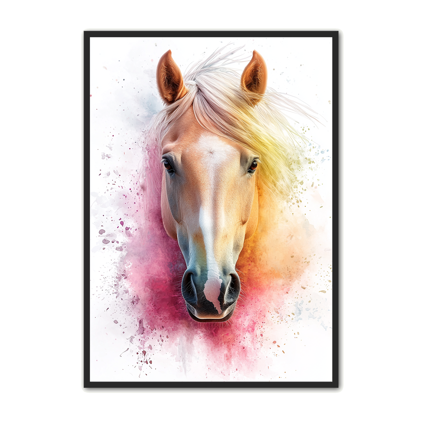 Hest Plakat 20 - Smuk Hest i Farverigt Udtryk