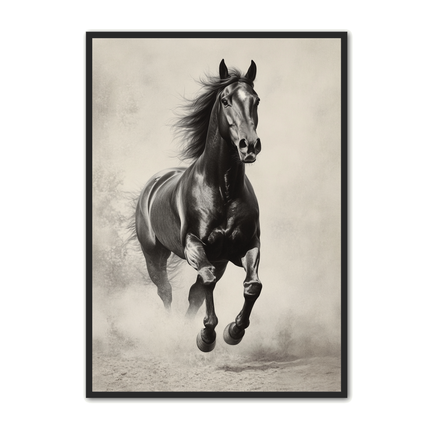 Hest Plakat 8 - Sort Skønhed