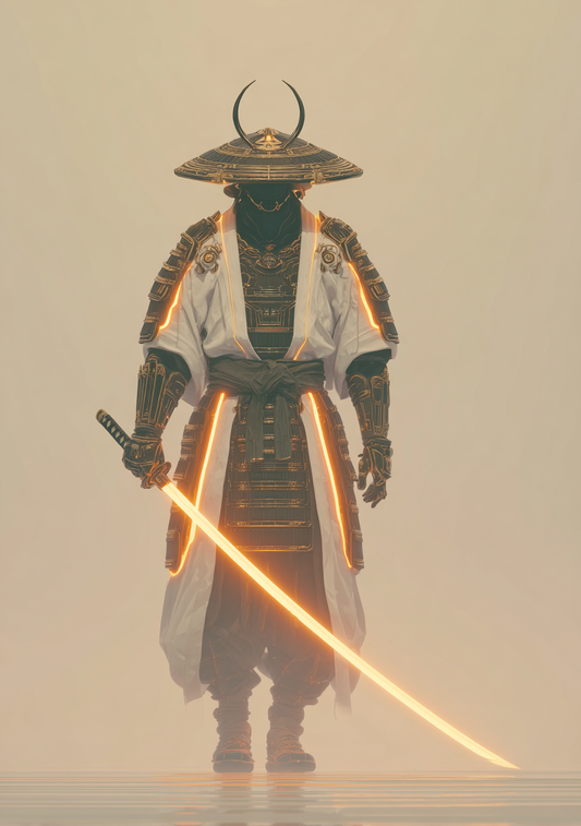 Japansk Plakat 125 – Den Lysende Samurai