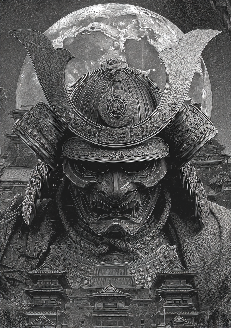 Japansk Plakat 36 – Skyggesamuraien og Templet
