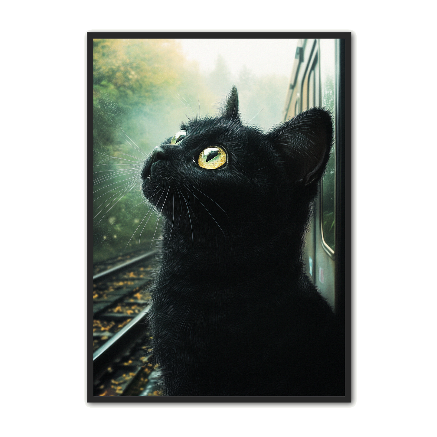 Kat Plakat 7 - Mystisk Rejse ved Togskinnerne