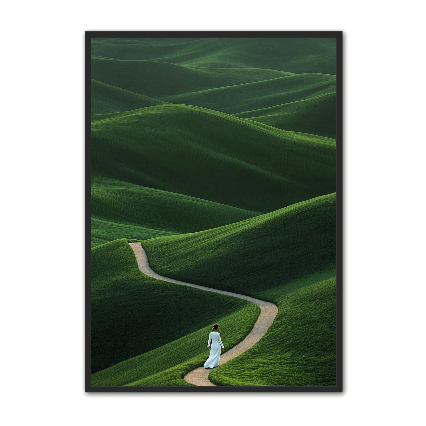 Landskab Plakat 30 - Den Snoede Sti gennem Grønne Bakker