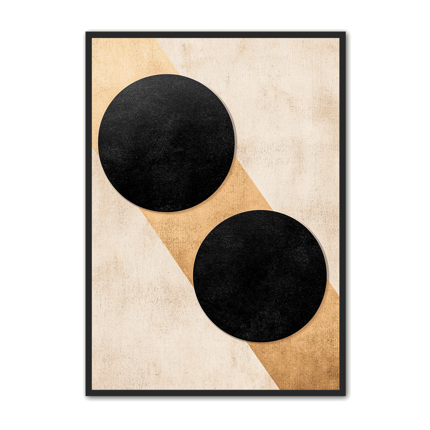 Minimalistisk Plakat 104 - Skrå Cirkler i Kontrast