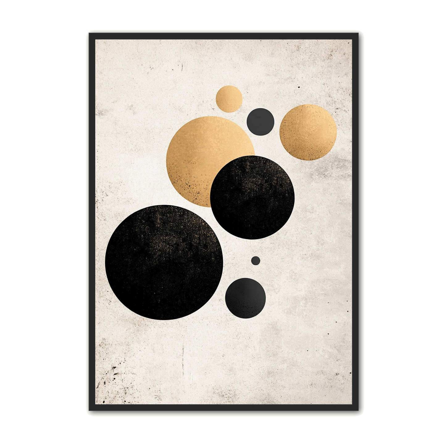 Minimalistisk Plakat 108 - Cirkler i Bevægelse og Balance