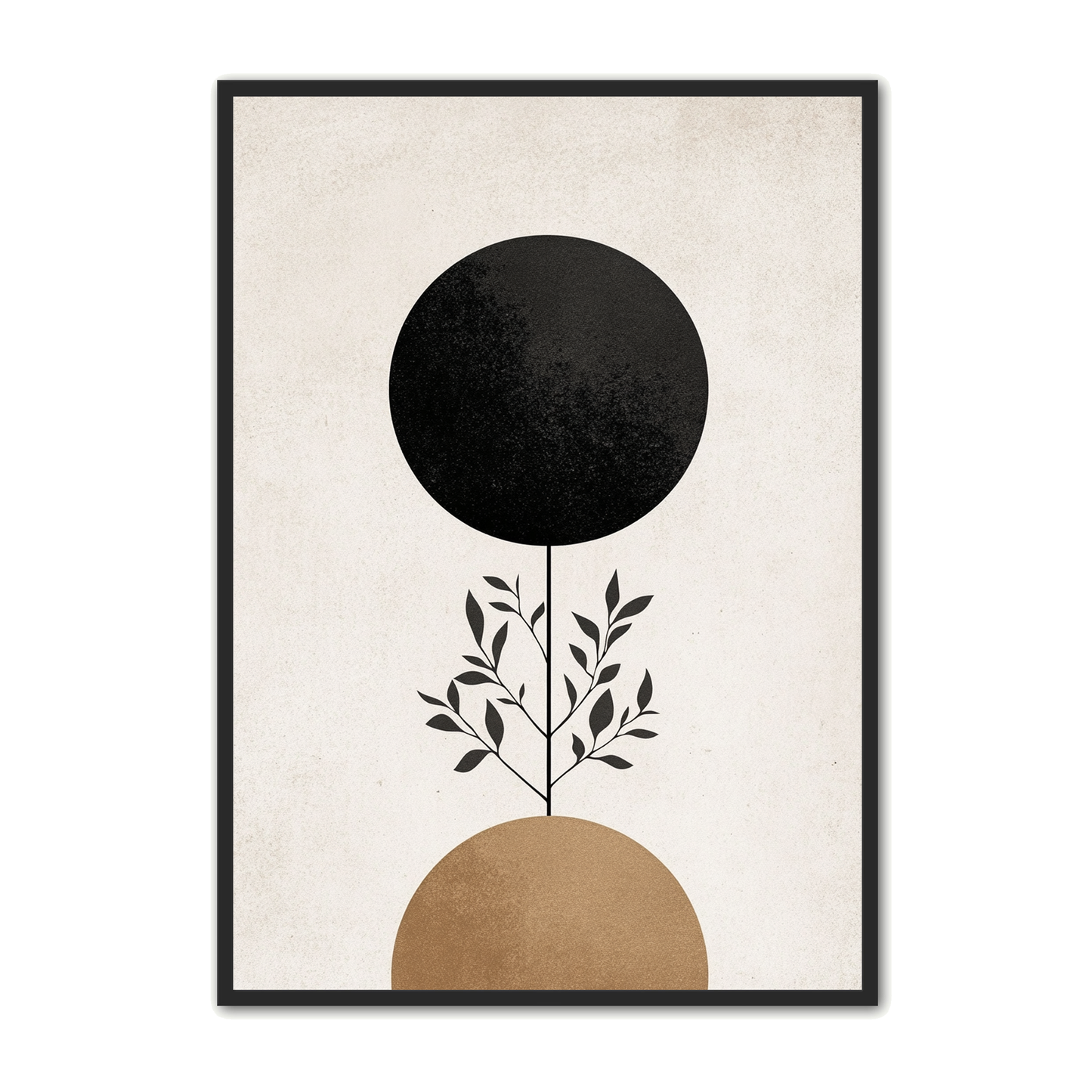 Minimalistisk Plakat 90 - Styrke og Stil i Kontrastfulde Former