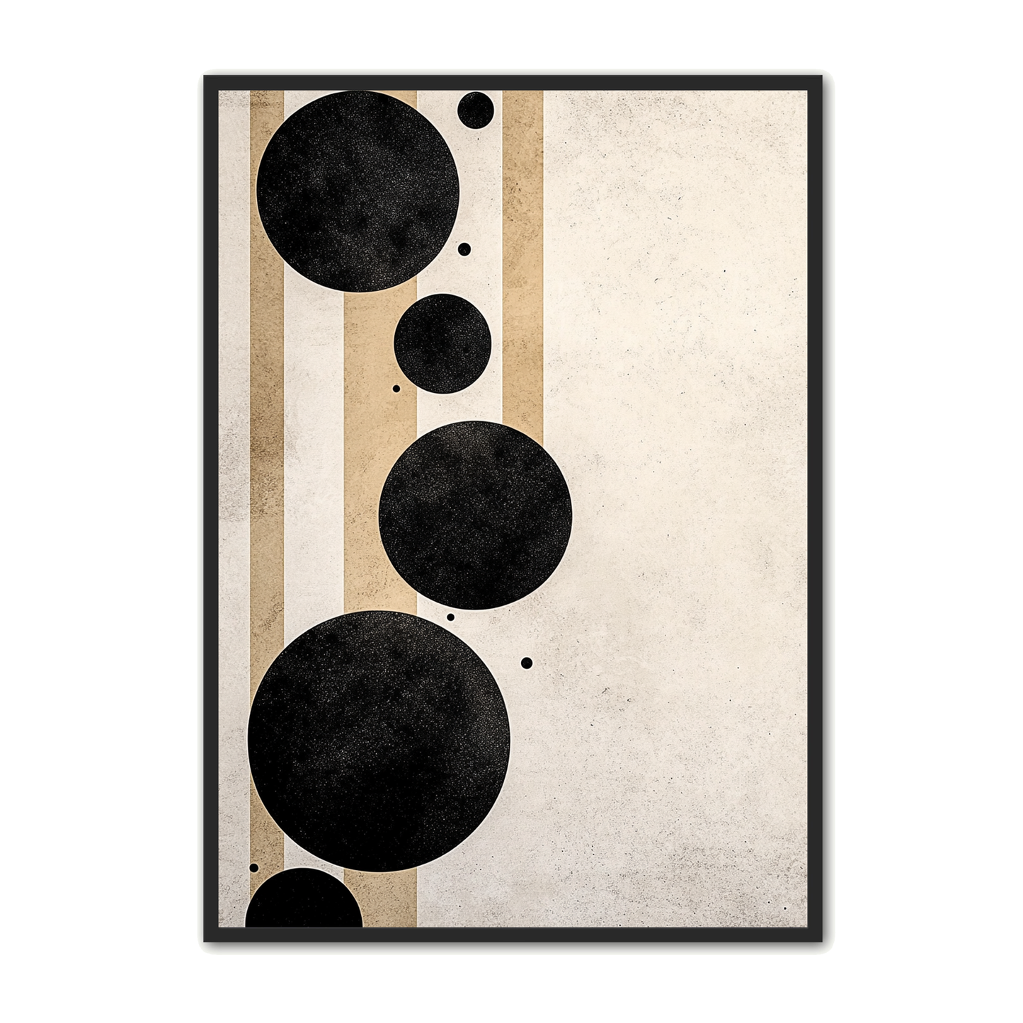 Minimalistisk Plakat 96 - Vertikale Linjer og Cirkler i Rytme