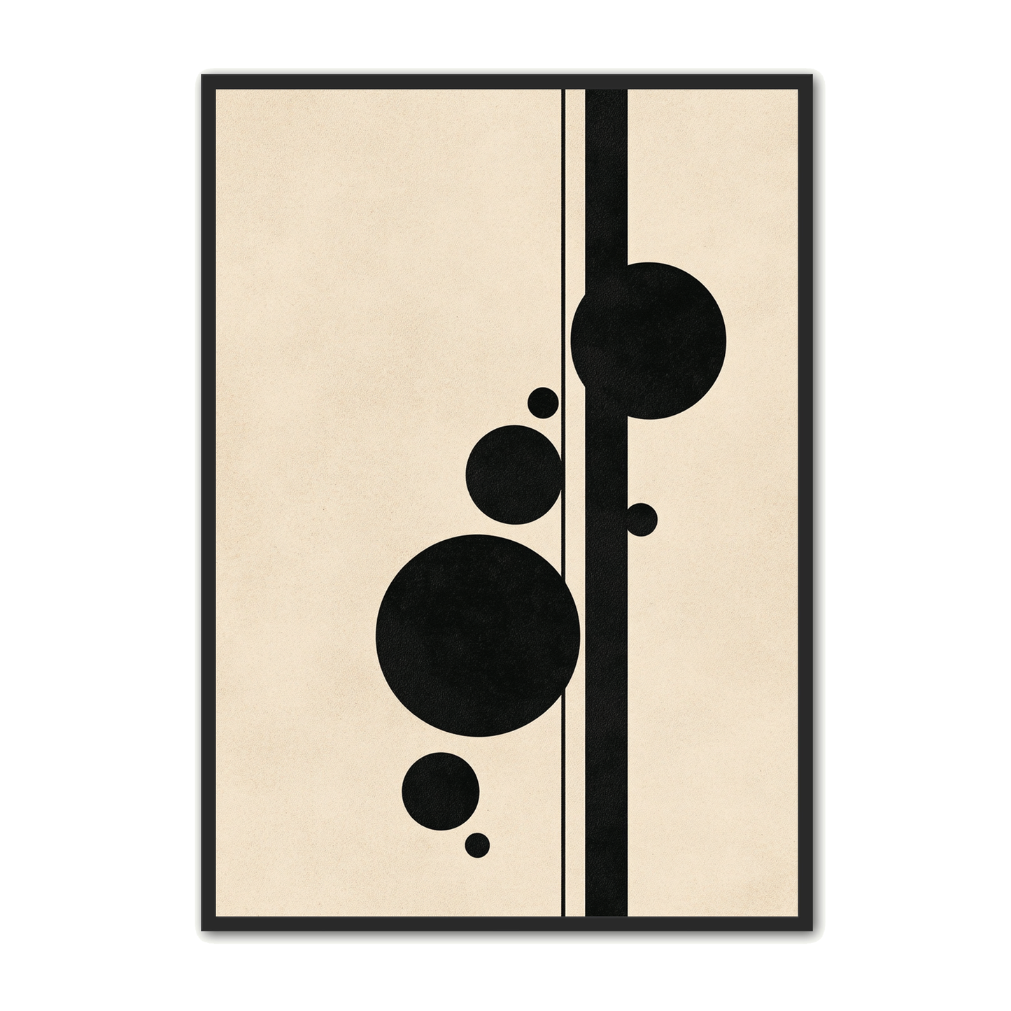 Minimalistisk Plakat 98 - Tynd Balance i Sorte Cirkler