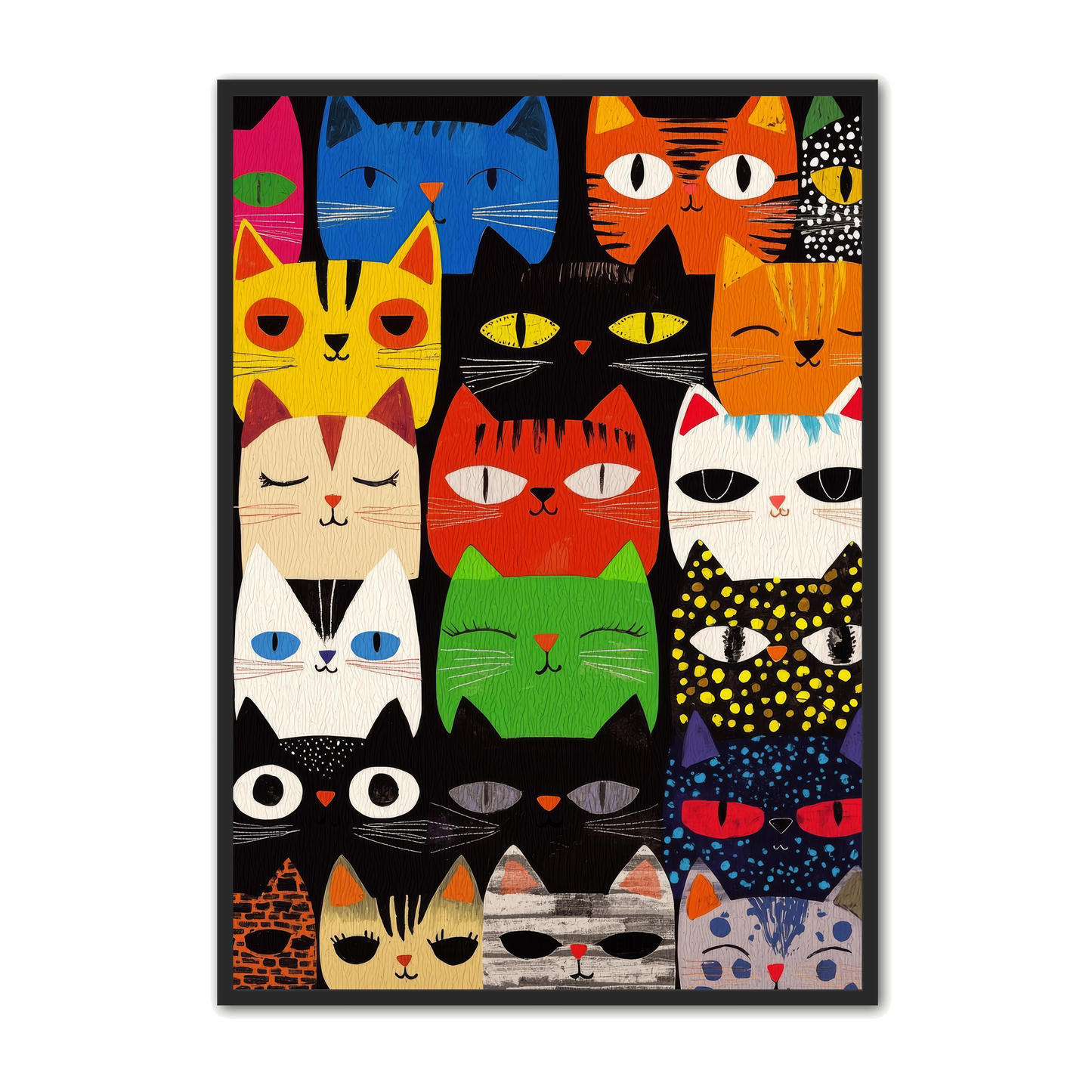 Multi Color Cats - Legesyge Katte i Regnbuefarver
