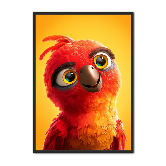 Papegøje Plakat 2 - Solskinsven - Børneplakat