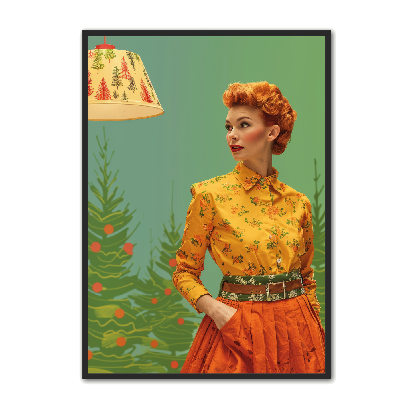 Portræt Plakat 65 - Retro Julestemning