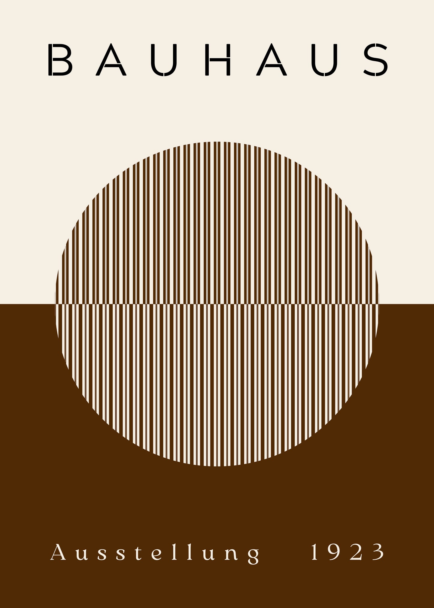 Bauhaus plakat med geometriske former og abstrakt balance i modernistisk Bauhaus-stil