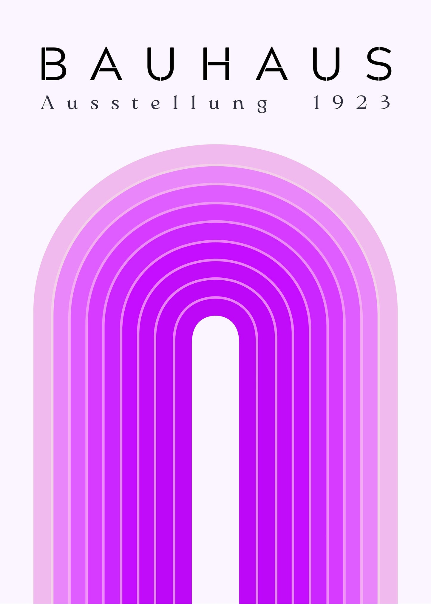 Bauhaus plakat med geometriske former og asymmetrisk harmoni i modernistisk Bauhaus-stil