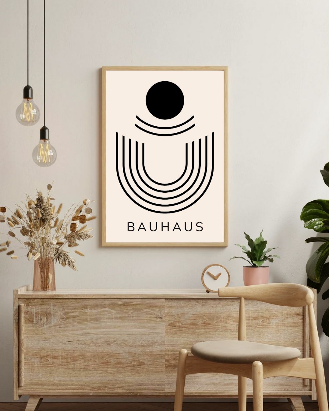 Bauhaus Plakat 41 i dansk hjem – minimalistisk boligplakat med geometrisk design i nordisk interiør