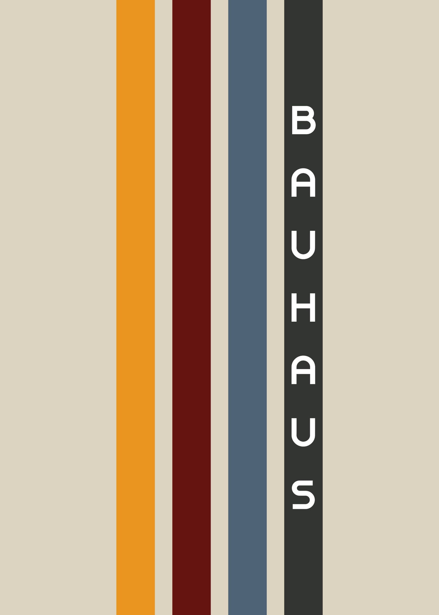 Bauhaus plakat med geometriske former og abstrakt balance i modernistisk Bauhaus-stil