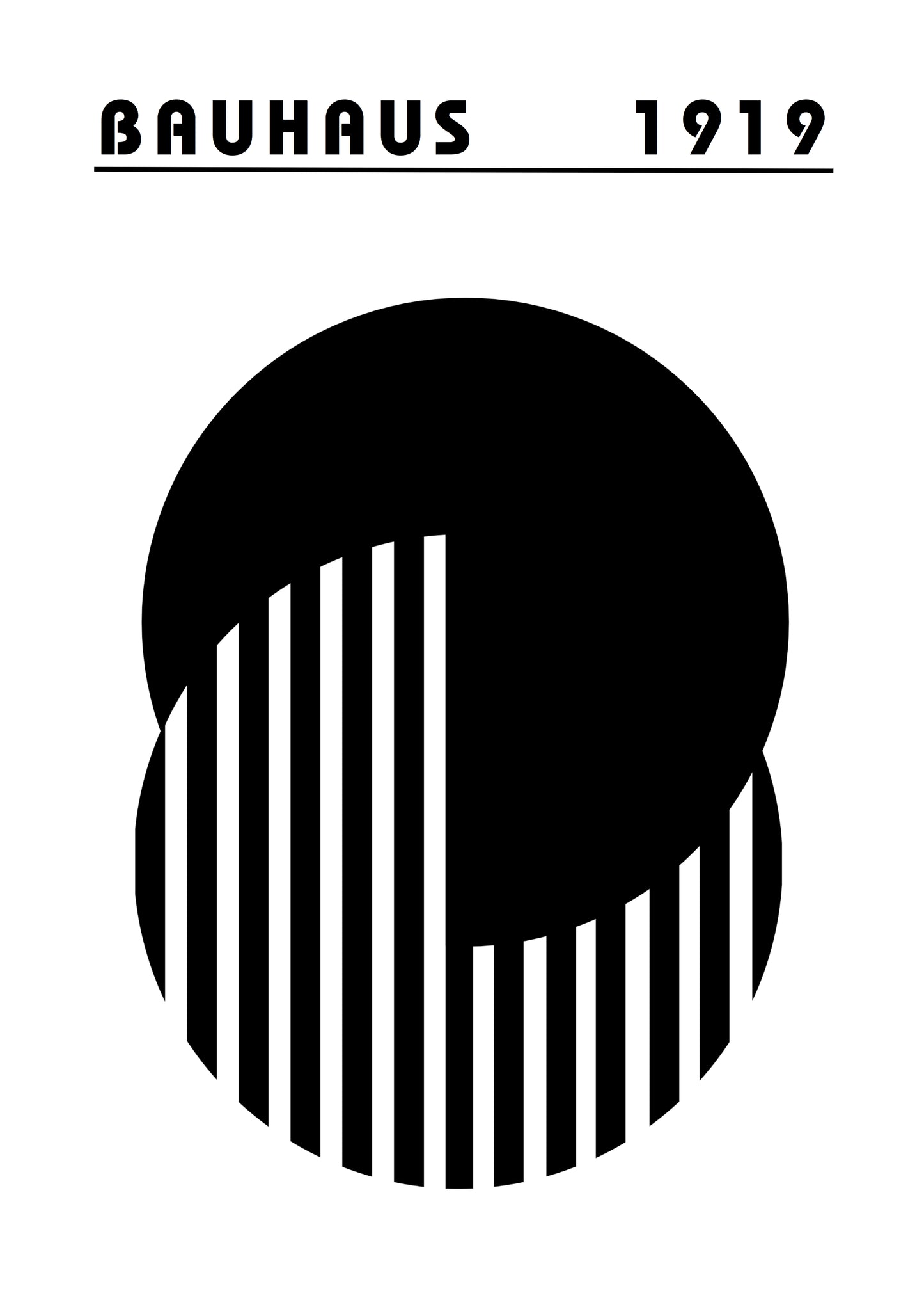 Bauhaus plakat med geometriske former og typografisk struktur i modernistisk Bauhaus-stil