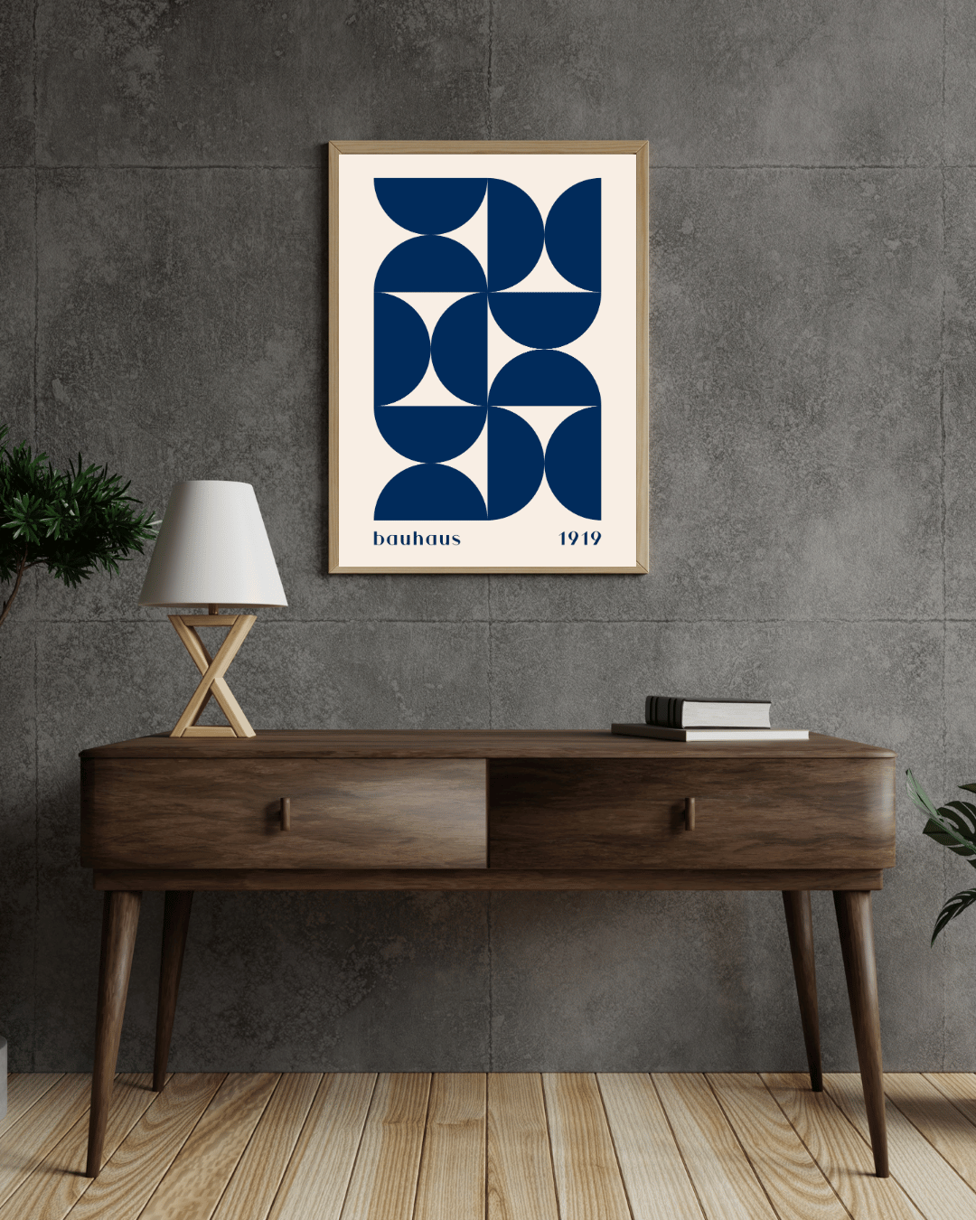 Bauhaus Plakat 33 – Modulær Blå Geometri