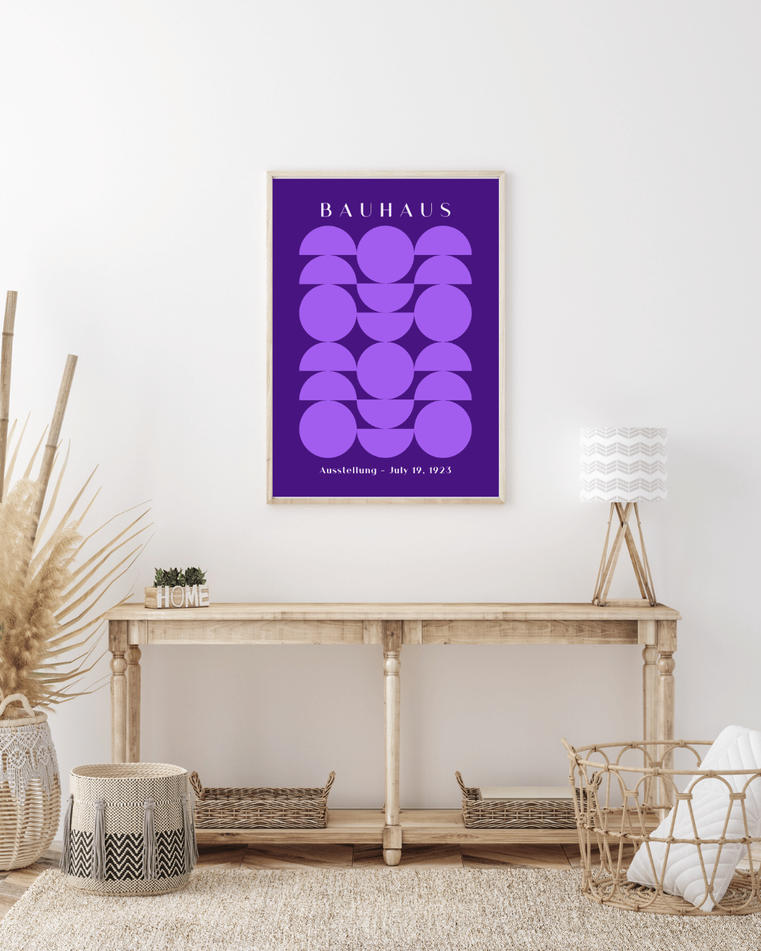 Bauhaus Plakat 18 - Geometrisk Harmoni i Lilla