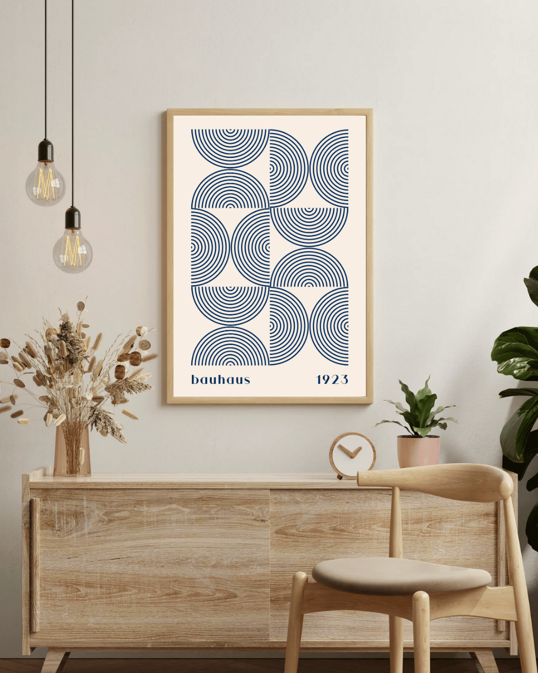 Bauhaus Plakat 39 – Blå Cirkulær Struktur