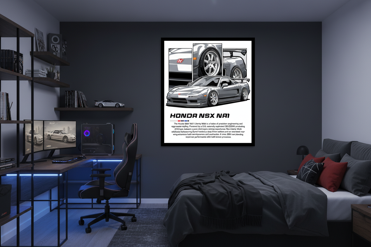 Bil Plakat 107 - Honda NSX NA1 i teenager-drengeværelse