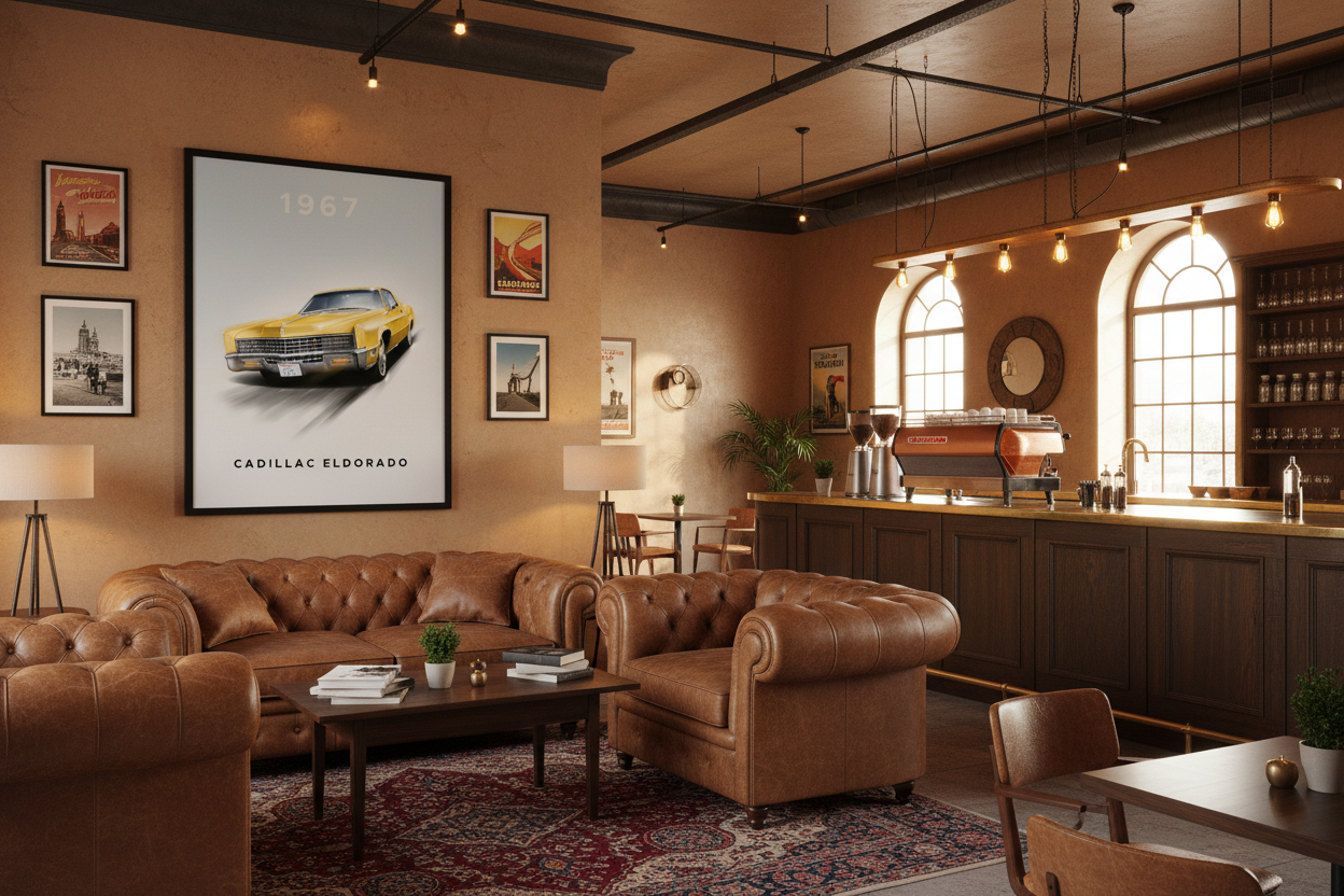 Bil Plakat 129 i cafe