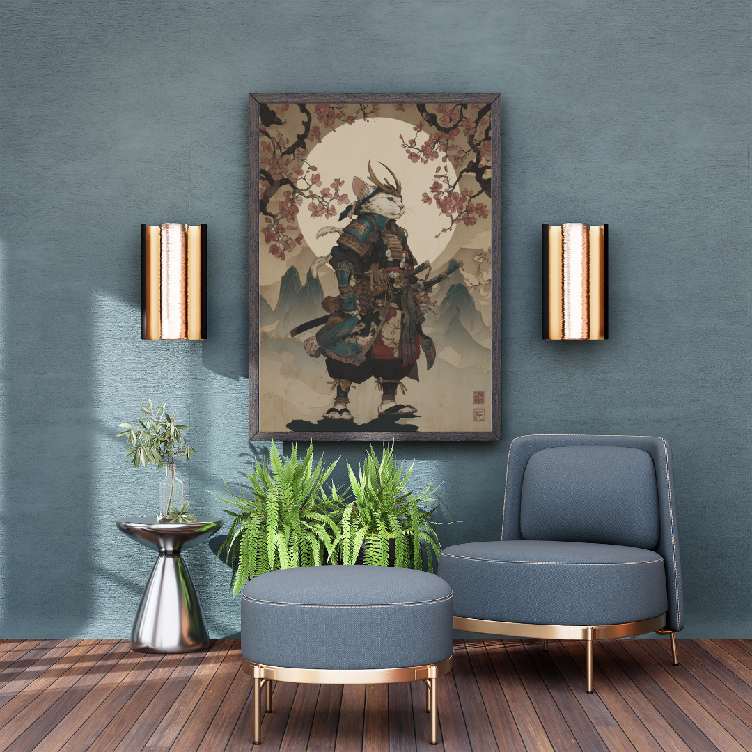 Japansk Plakat 70 - Samuraikat under Månen