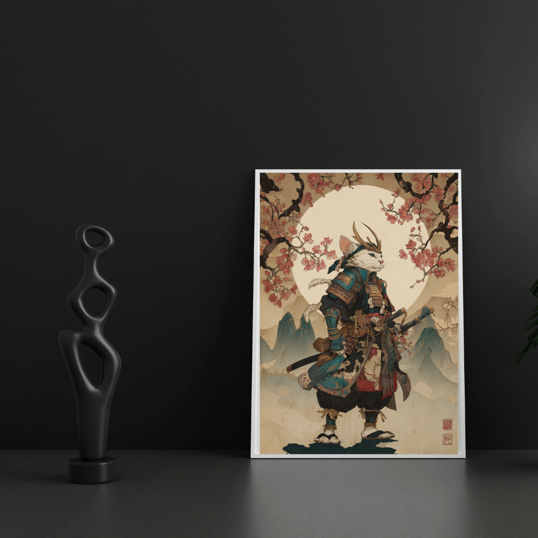 Japansk Plakat 70 - Samuraikat under Månen