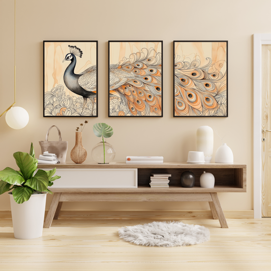 Pragtfuld Påfugl – Plakatsæt