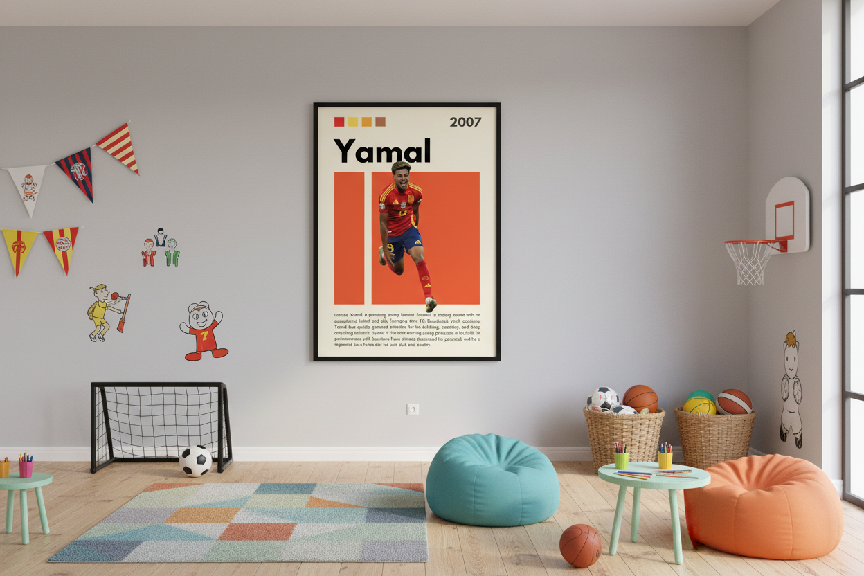 Fodbold Plakat 13 i legeværelse