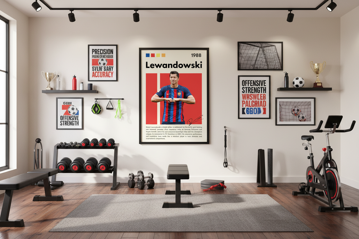 Fodbold Plakat 18 i træningsrum