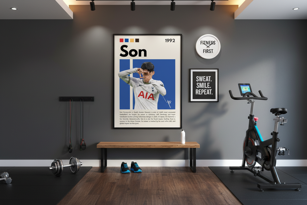 Fodbold Plakat 19 i træningsrum